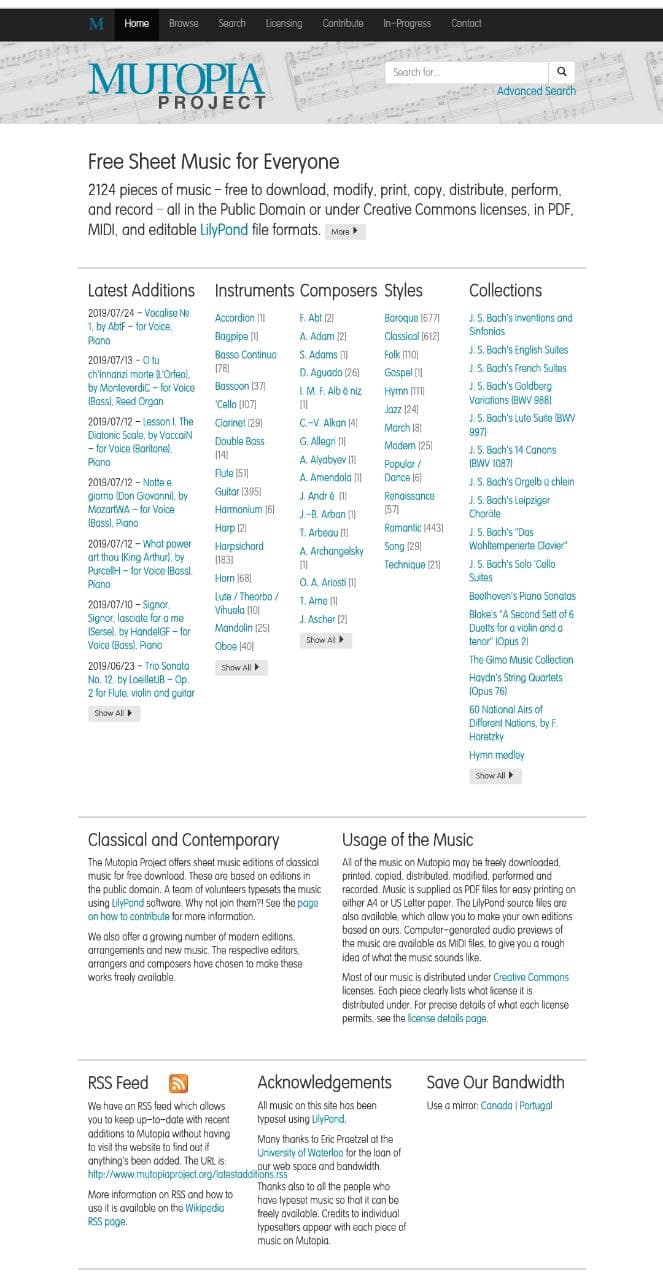 如何找钢琴谱？推荐几个网站